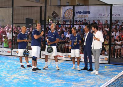 PARTITA VIP MALAGO TOTTI MANCINI DI BIAGIO  gillette padel vip cup